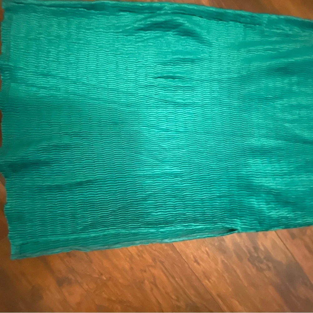 Pink Lily Teal Pleated Midi Dress - Size Large - Picture 3 of 10